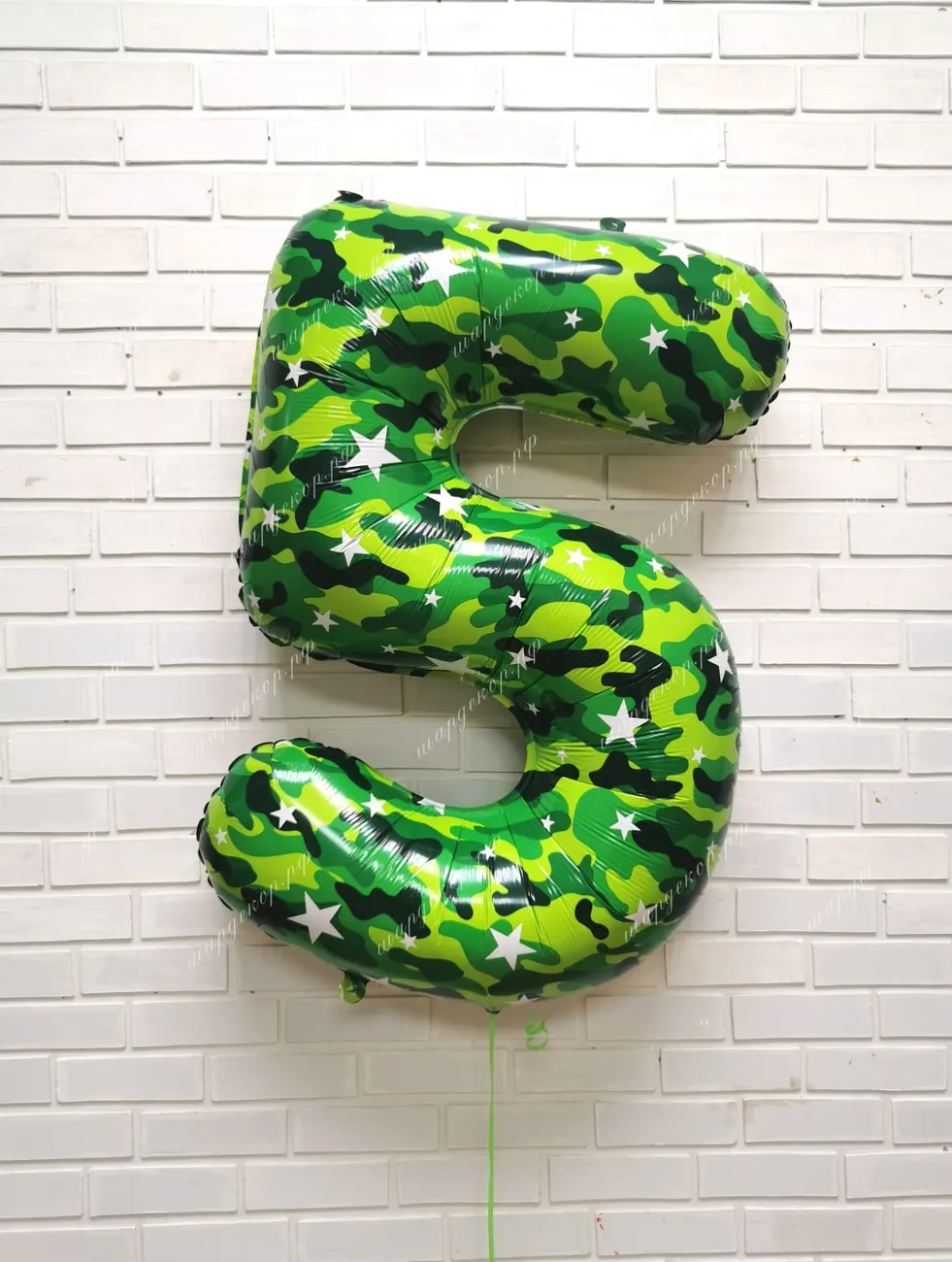 Шар (34''/86 см) Цифра, 5, Камуфляж
